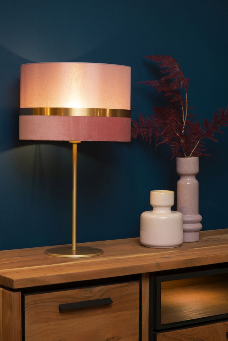 Lucide EXTRAVAGANZA TUSSE - Stolová lampa - Ø 30 cm - 1xE14 - ružová